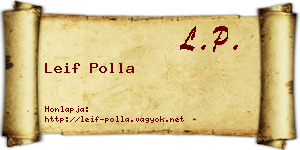 Leif Polla névjegykártya